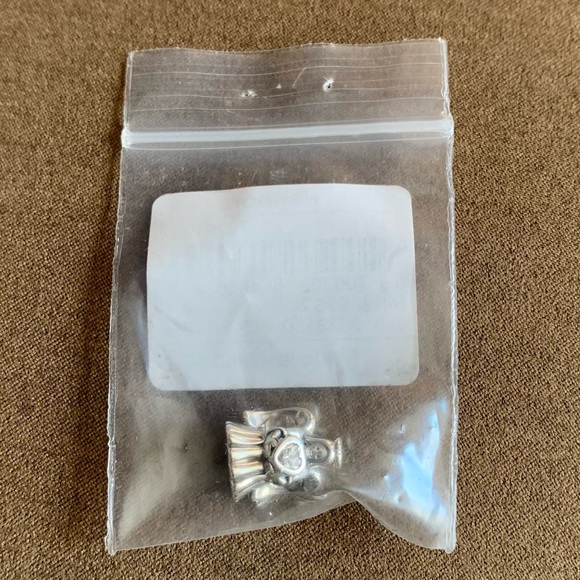 NWT Retired Pandora Angel of Love Silver Charm With Heart Shaped Clear Zirconia - Picture 2 of 12
